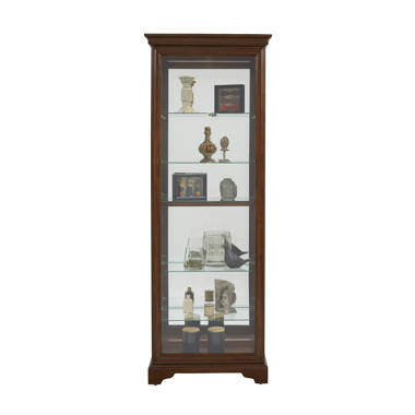 Erastus lighted corner curio deals cabinet red barrel studio